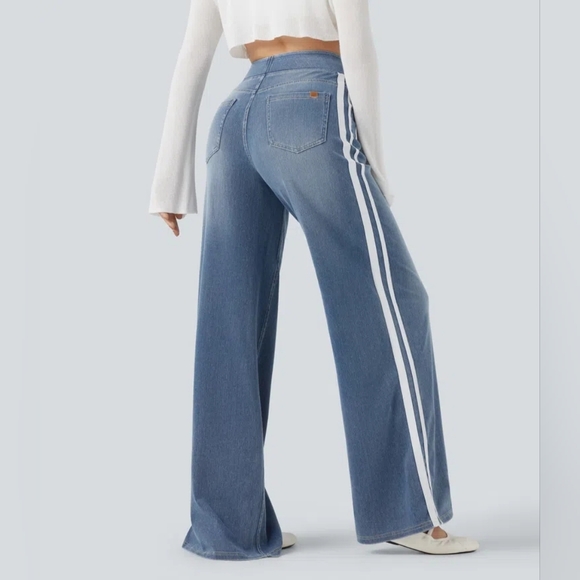 New Halara Wide Leg Jeans Size Large Petite - Picture 2 of 10